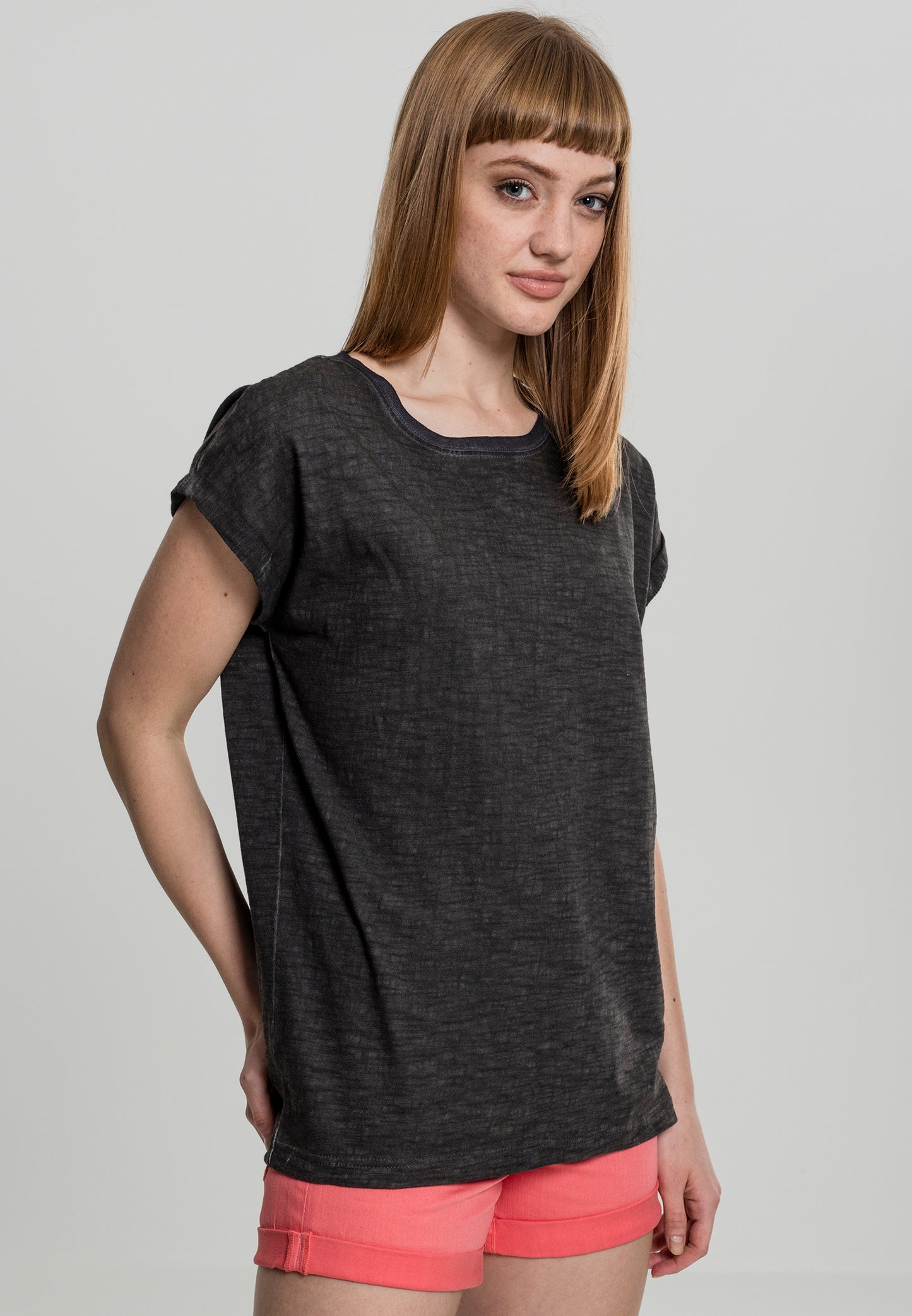 Ladies Spray Dye
Extended Shoulder Tee