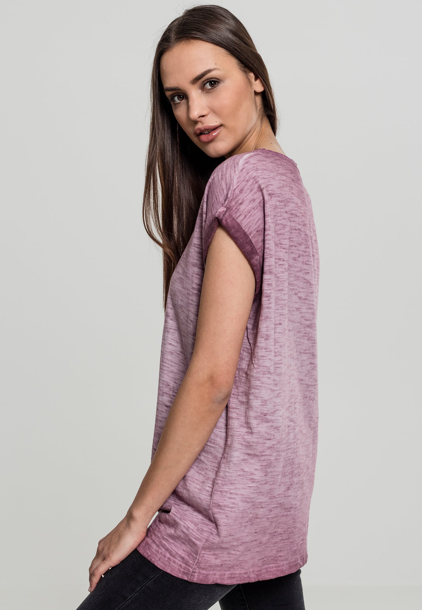 Ladies Spray Dye
Extended Shoulder Tee
