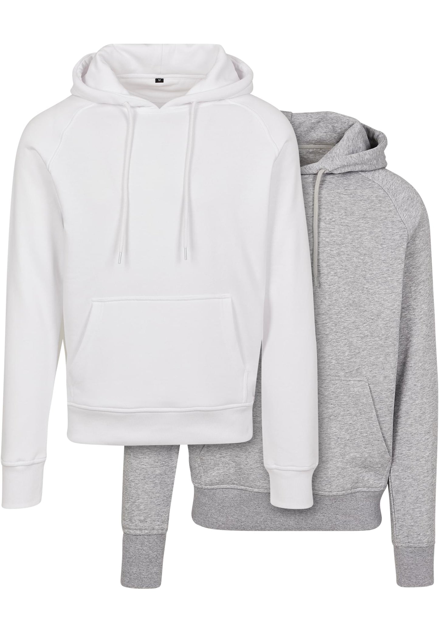 Raglan Sweat Hoody 2-Pack white+heather grey