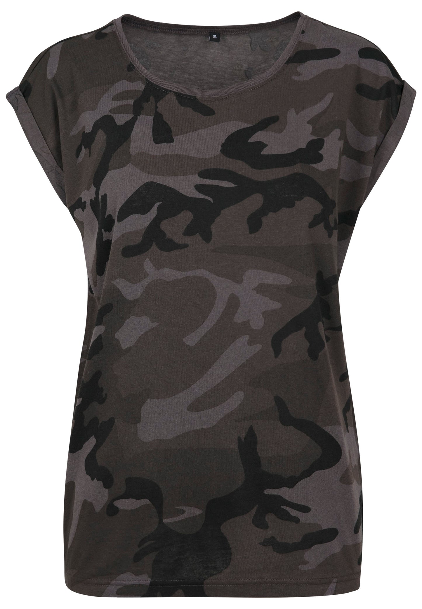Ladies Extended Shoulder Camo Tee