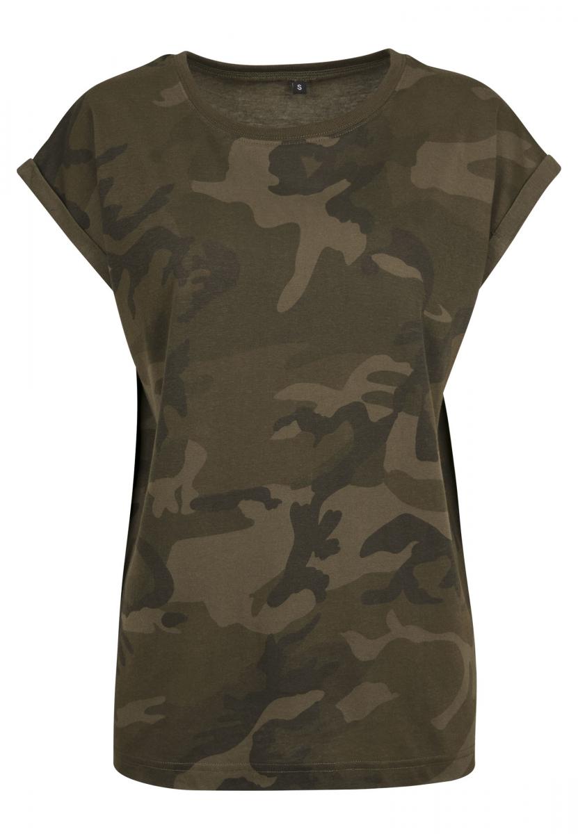 Ladies Extended Shoulder Camo Tee