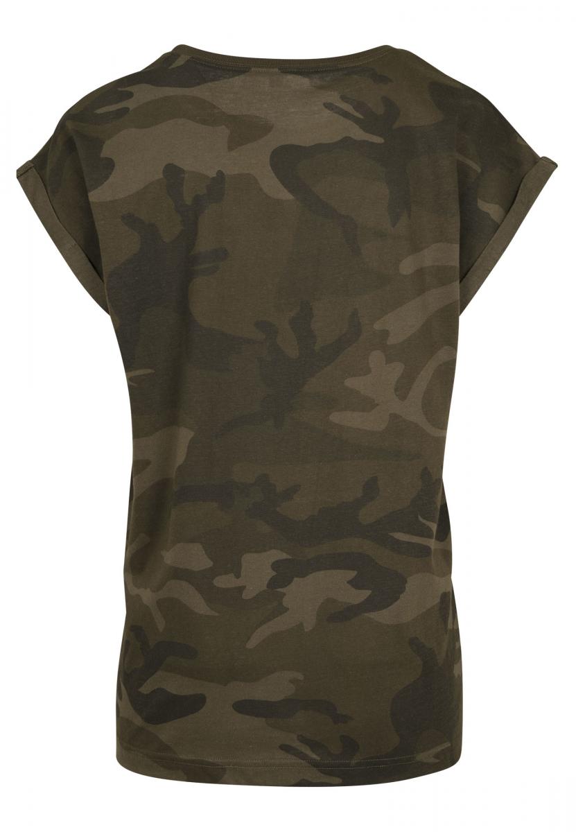 Ladies Extended Shoulder Camo Tee