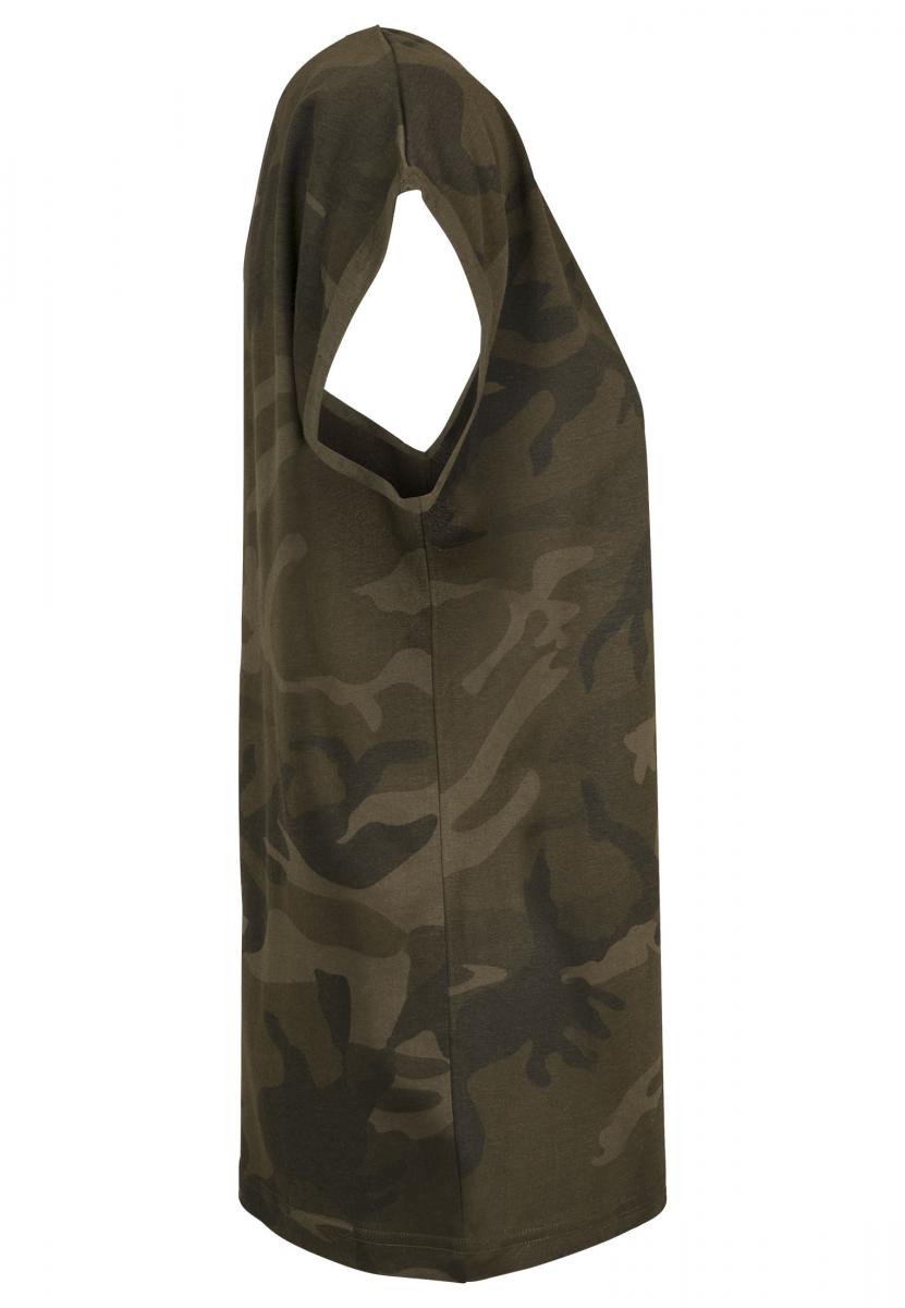 Ladies Extended Shoulder Camo Tee