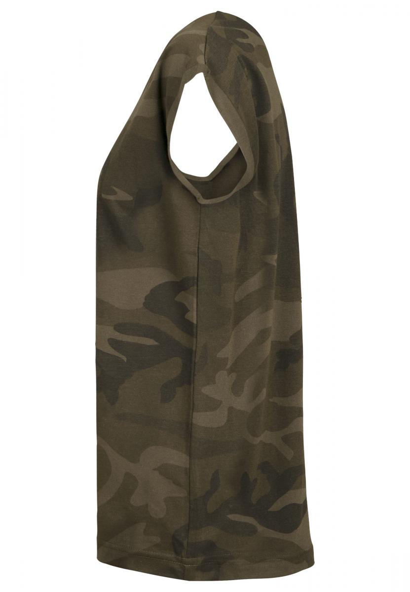 Ladies Extended Shoulder Camo Tee