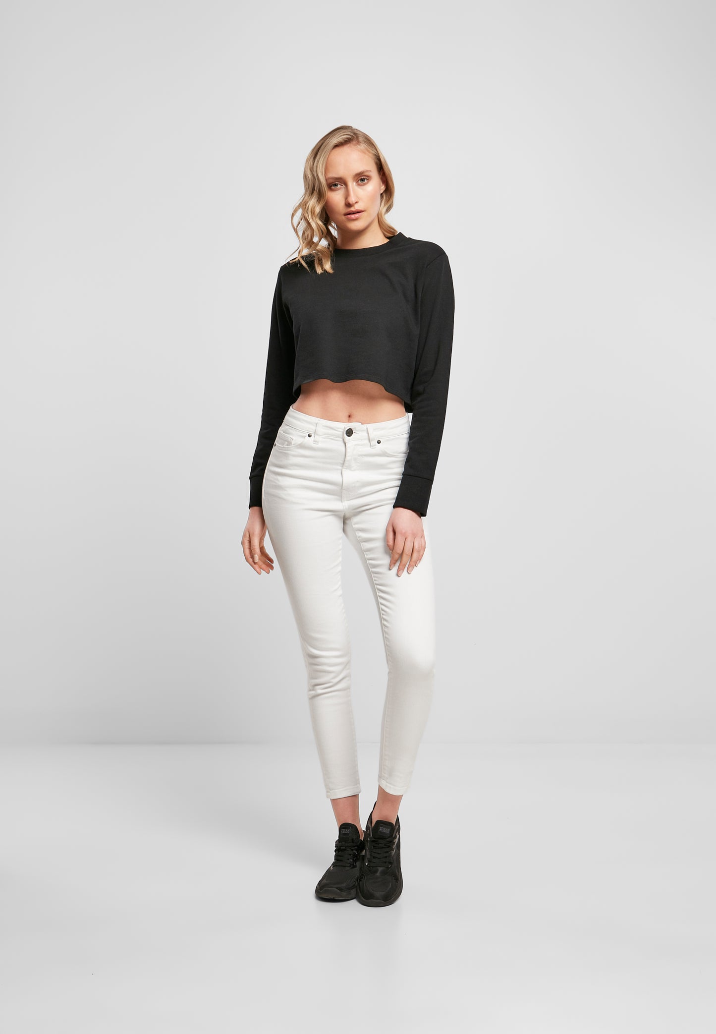 Ladies Terry Cropped Crew