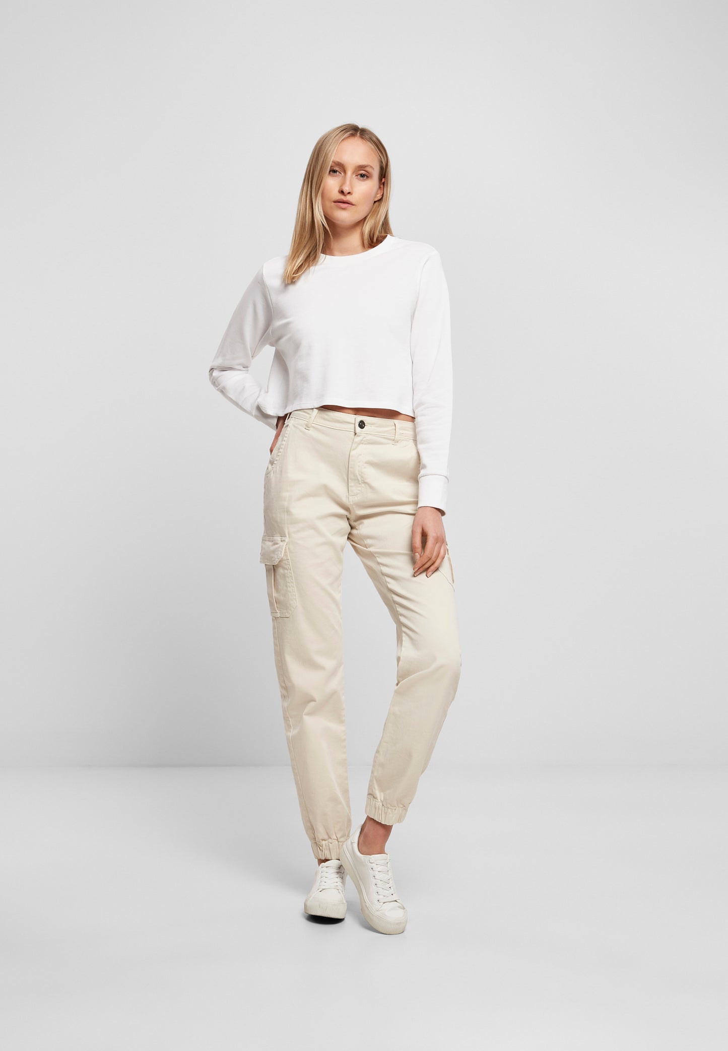 Ladies Terry Cropped Crew