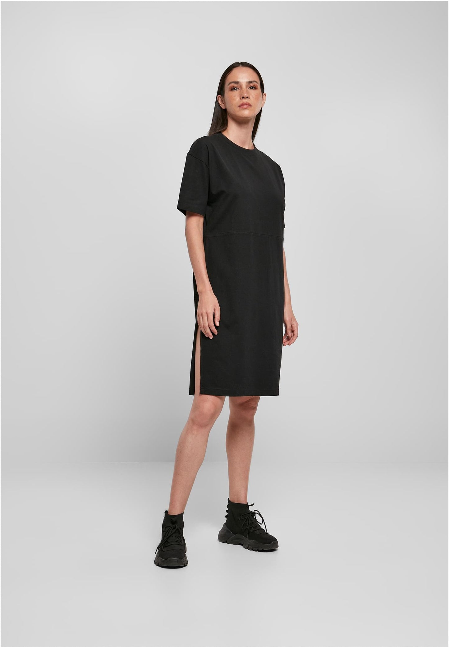 Ladies Organic Oversized Slit Tee Dress
