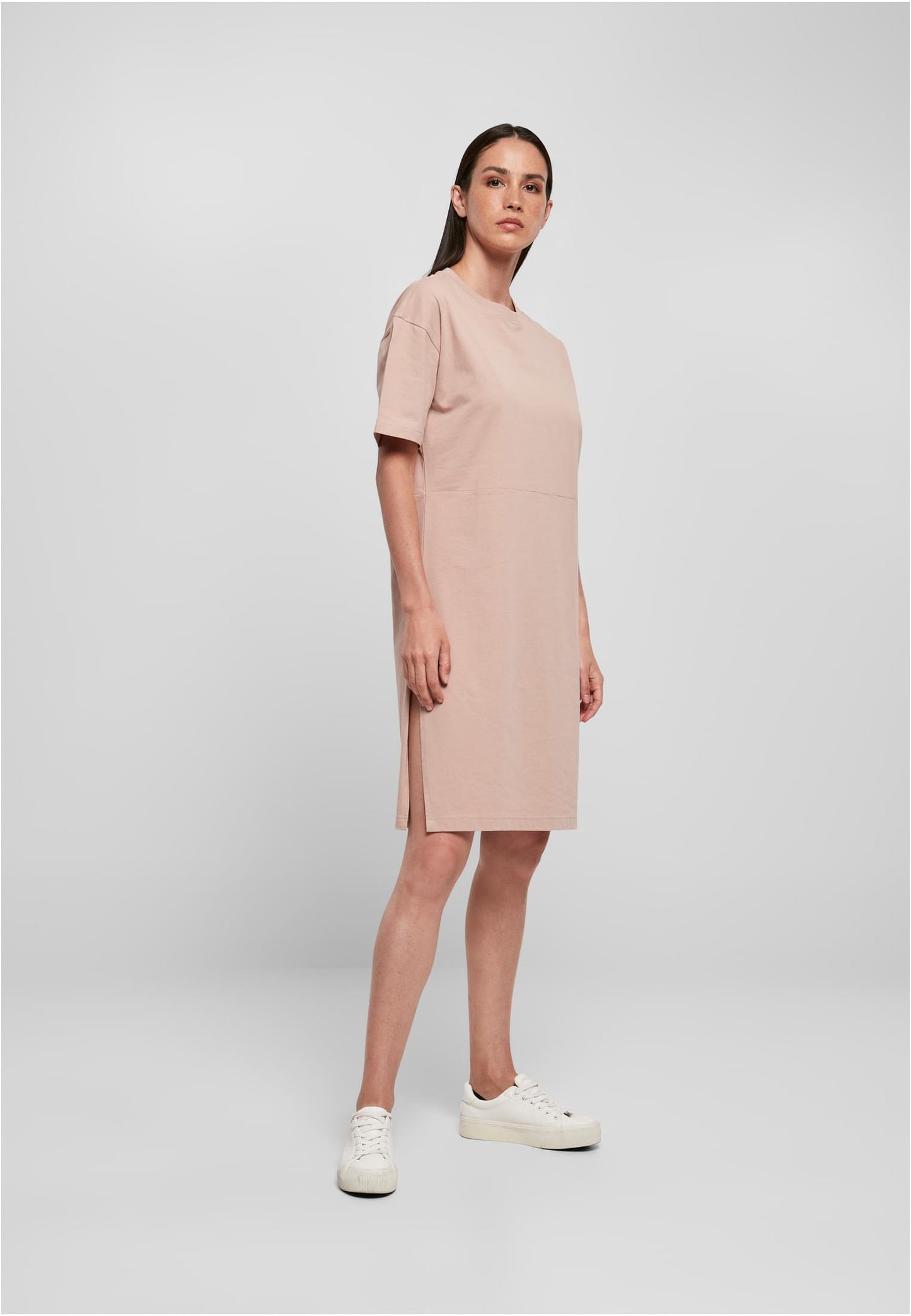 Ladies Organic Oversized Slit Tee Dress