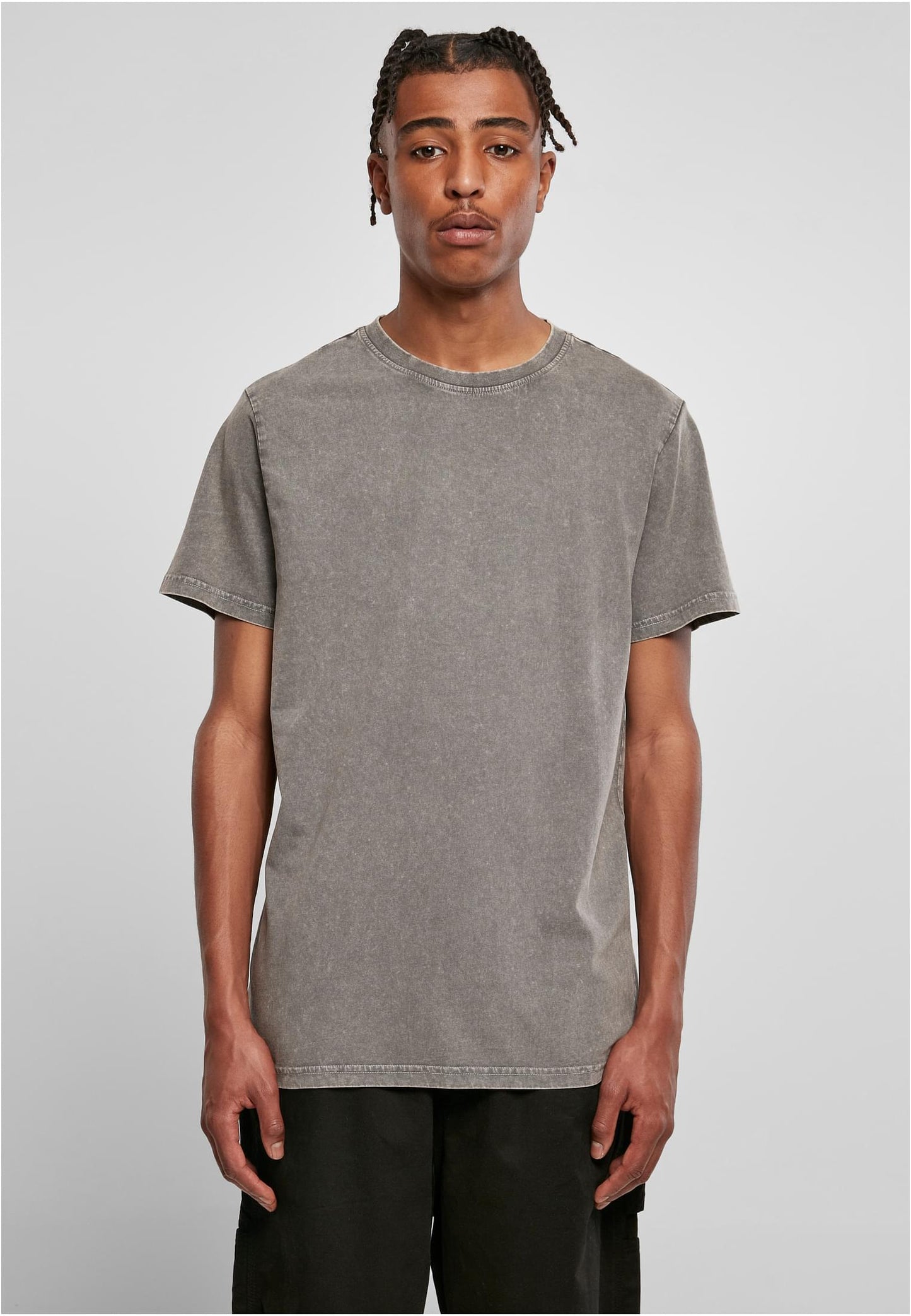 Acid Washed Round Neck Tee