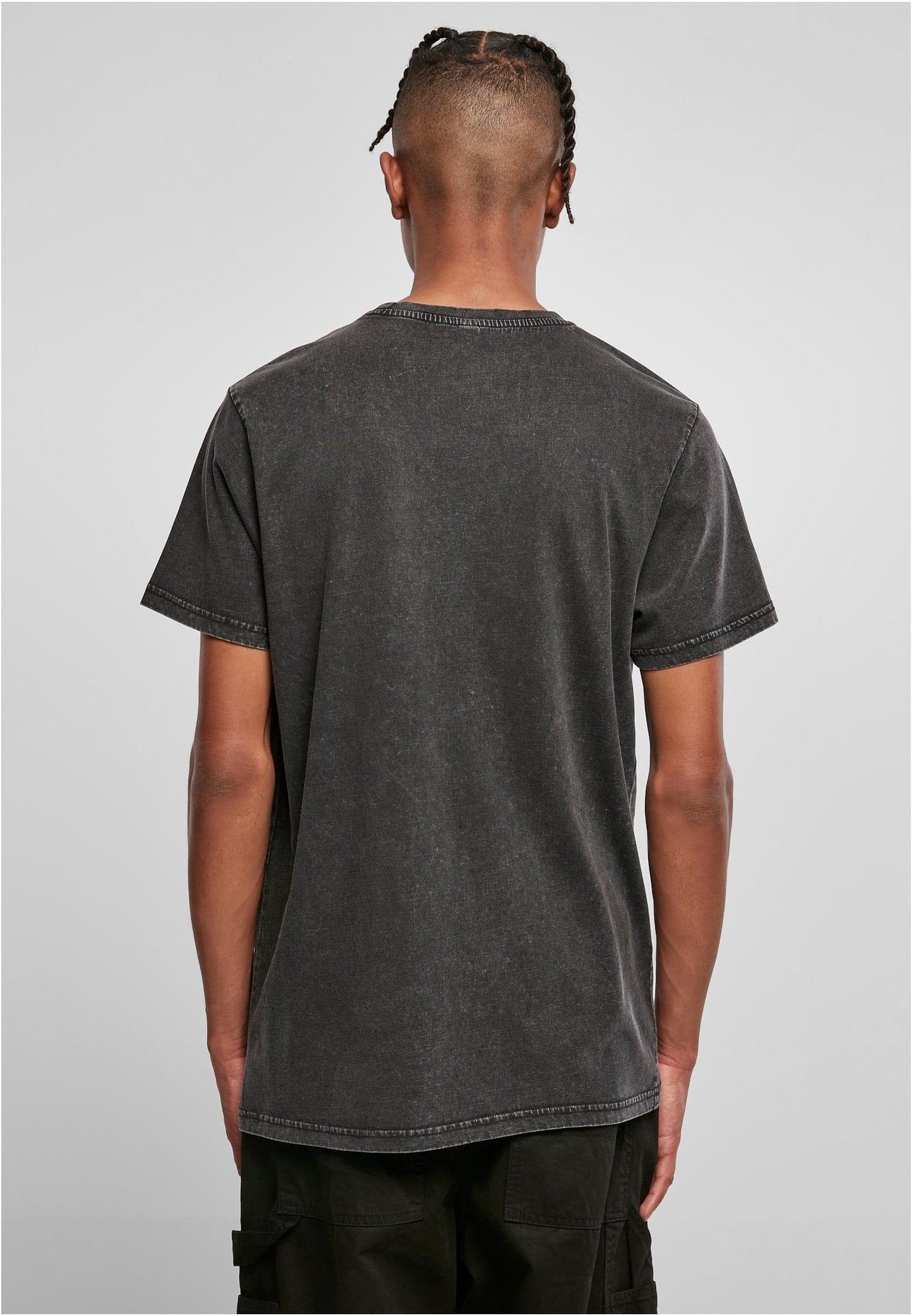 Acid Washed Round Neck Tee
