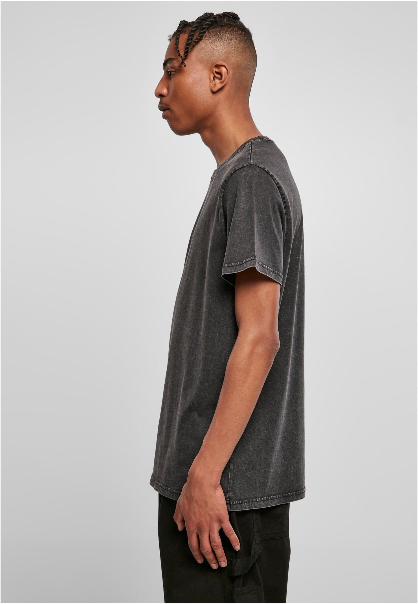 Acid Washed Round Neck Tee