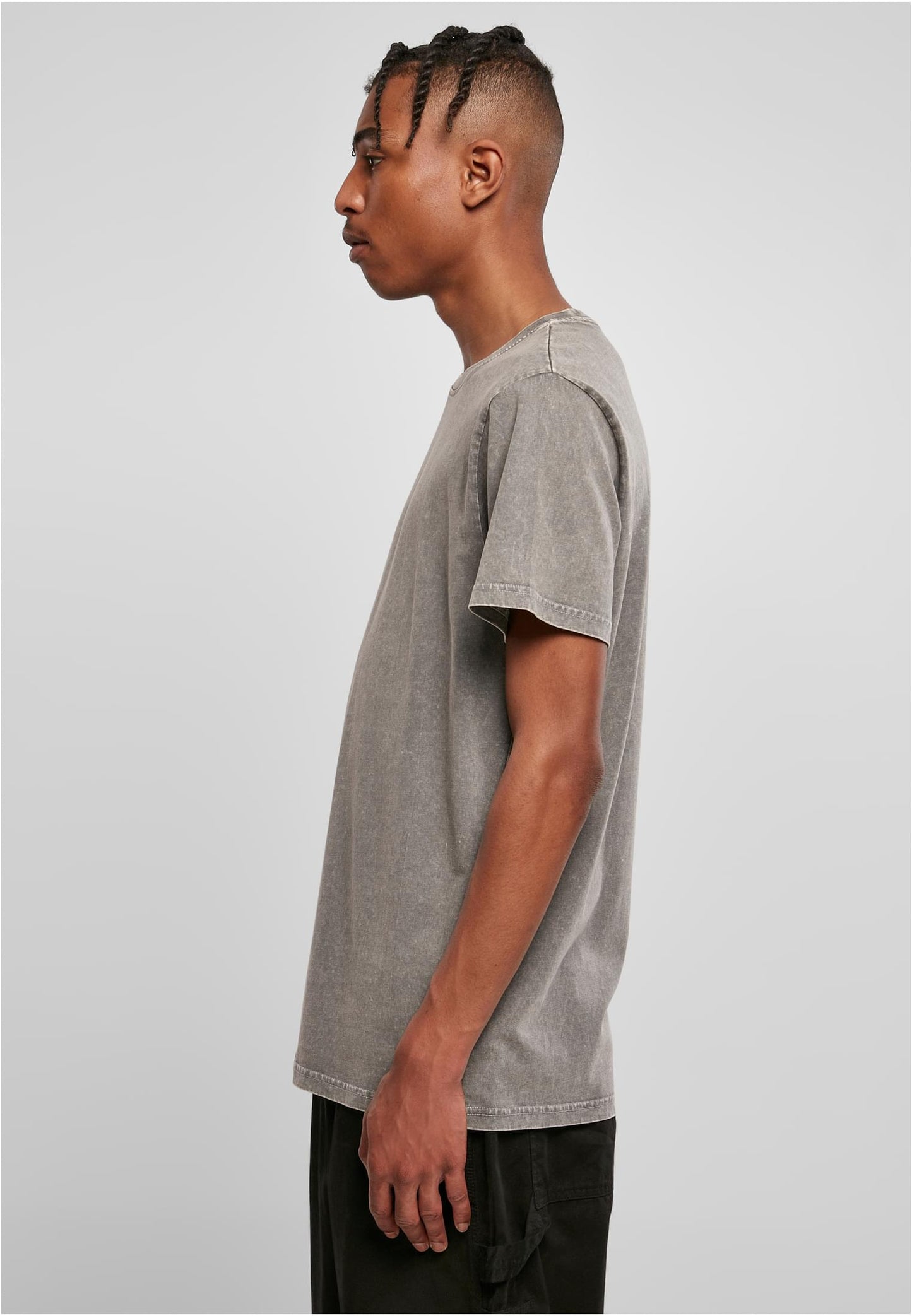 Acid Washed Round Neck Tee