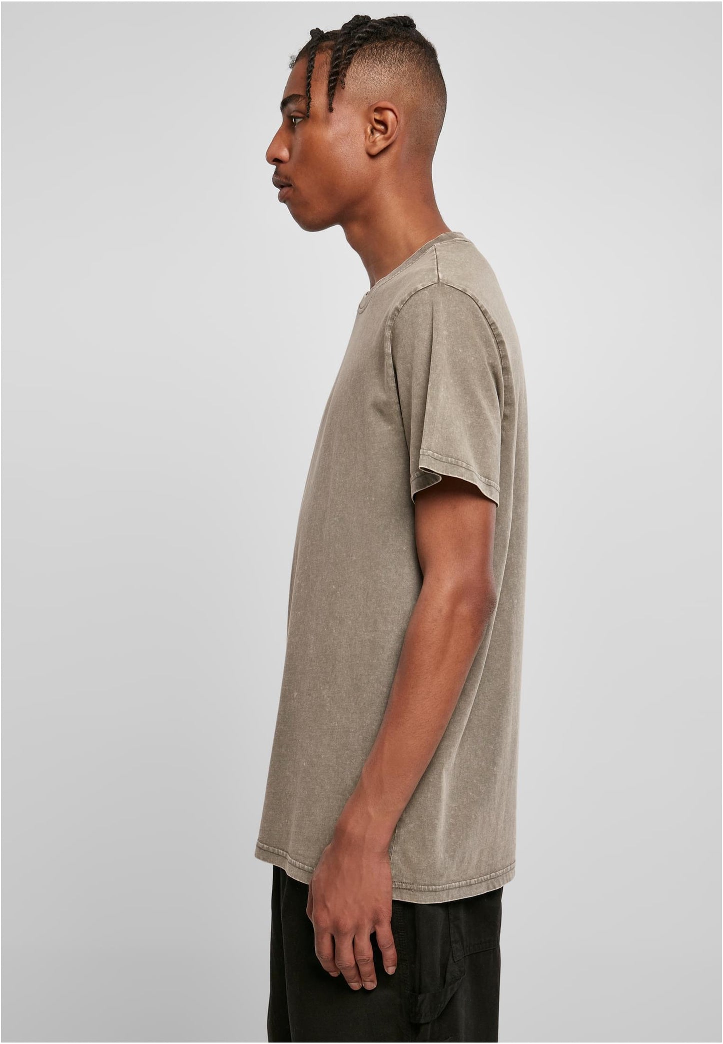 Acid Washed Round Neck Tee