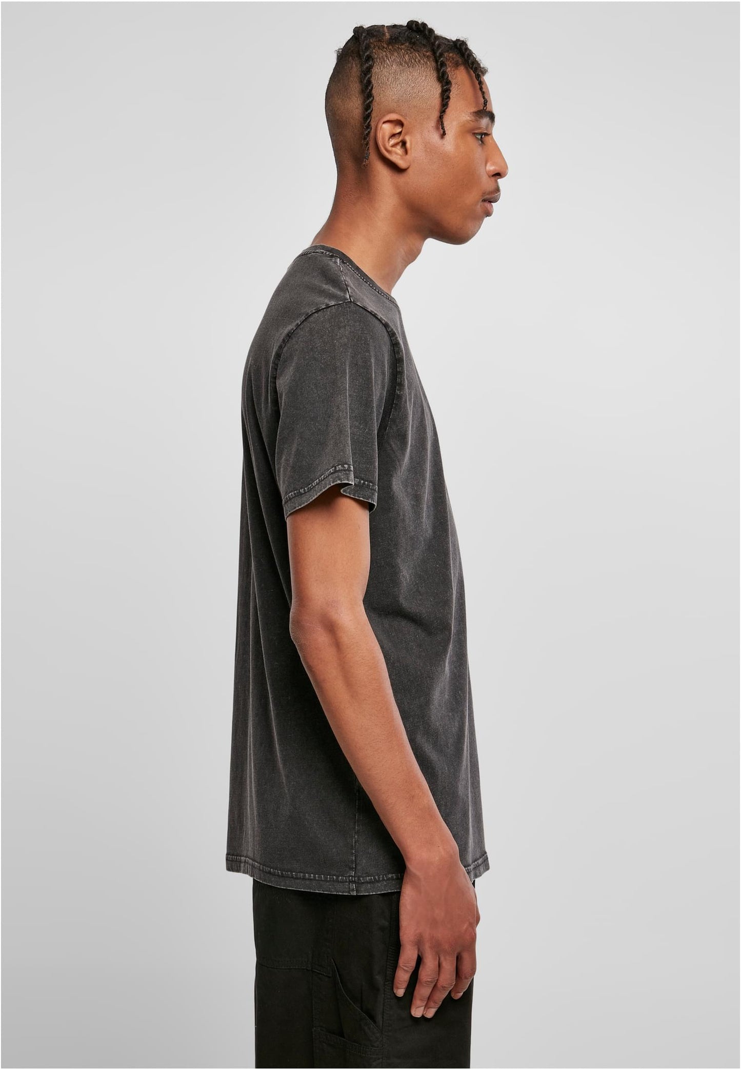 Acid Washed Round Neck Tee