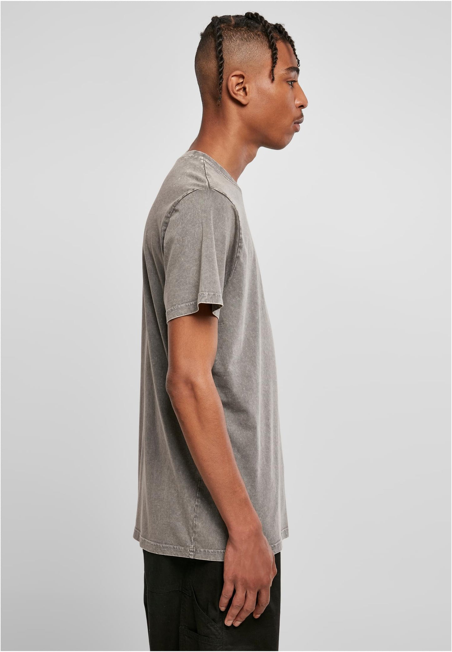 Acid Washed Round Neck Tee
