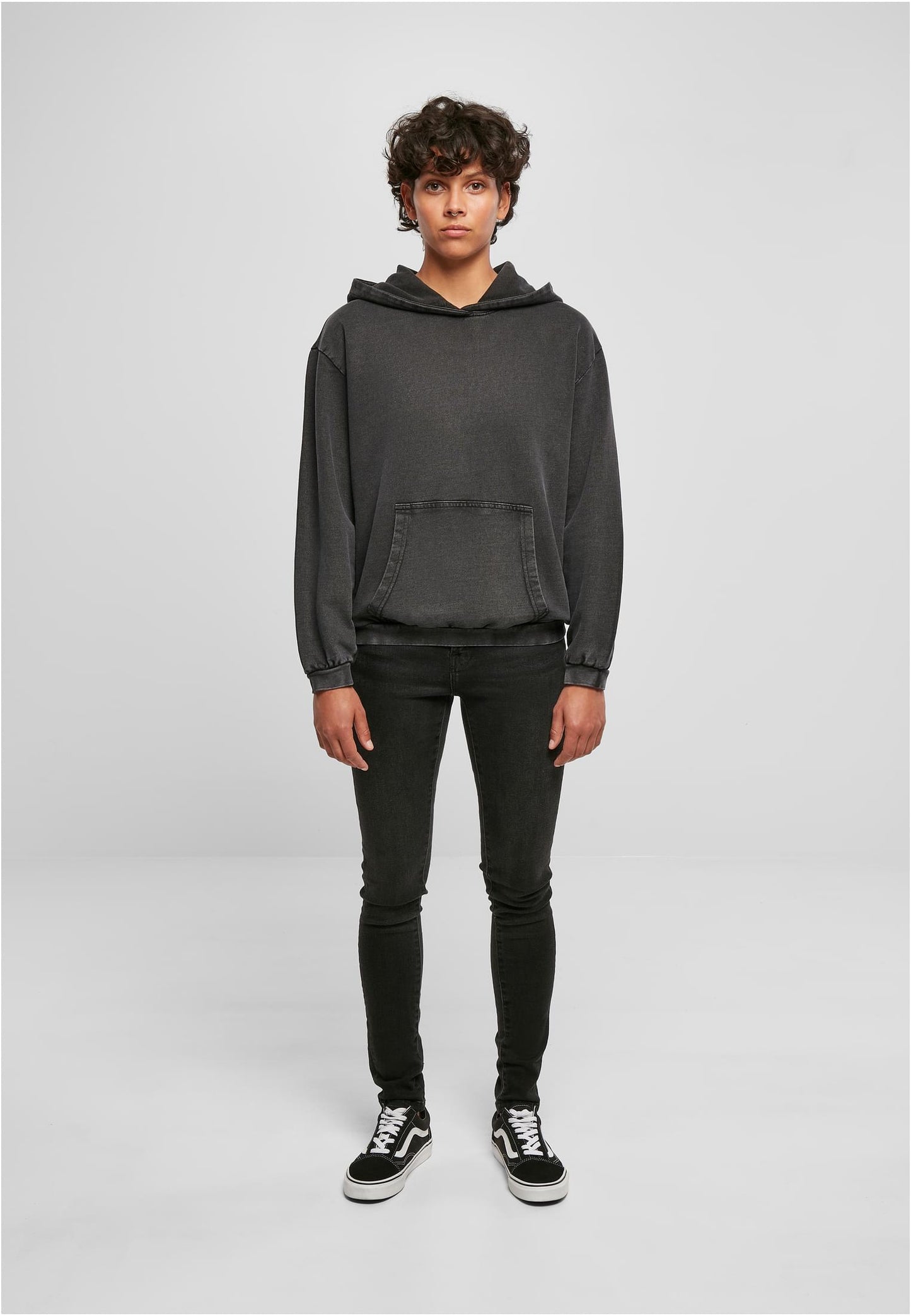 Ladies Acid Washed Oversize Hoody