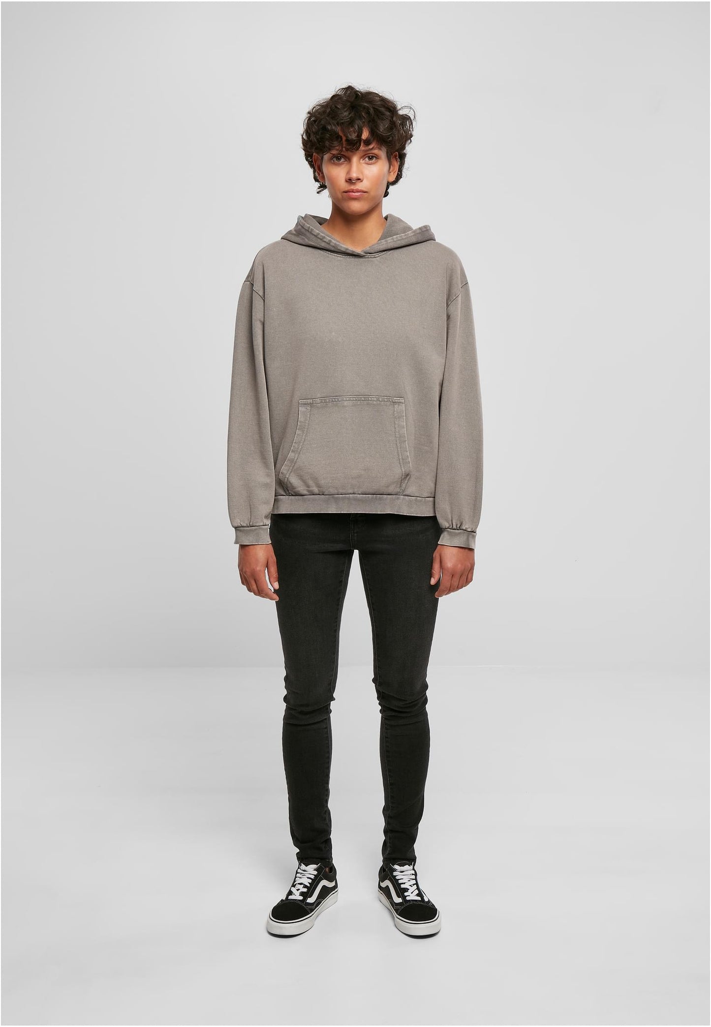 Ladies Acid Washed Oversize Hoody