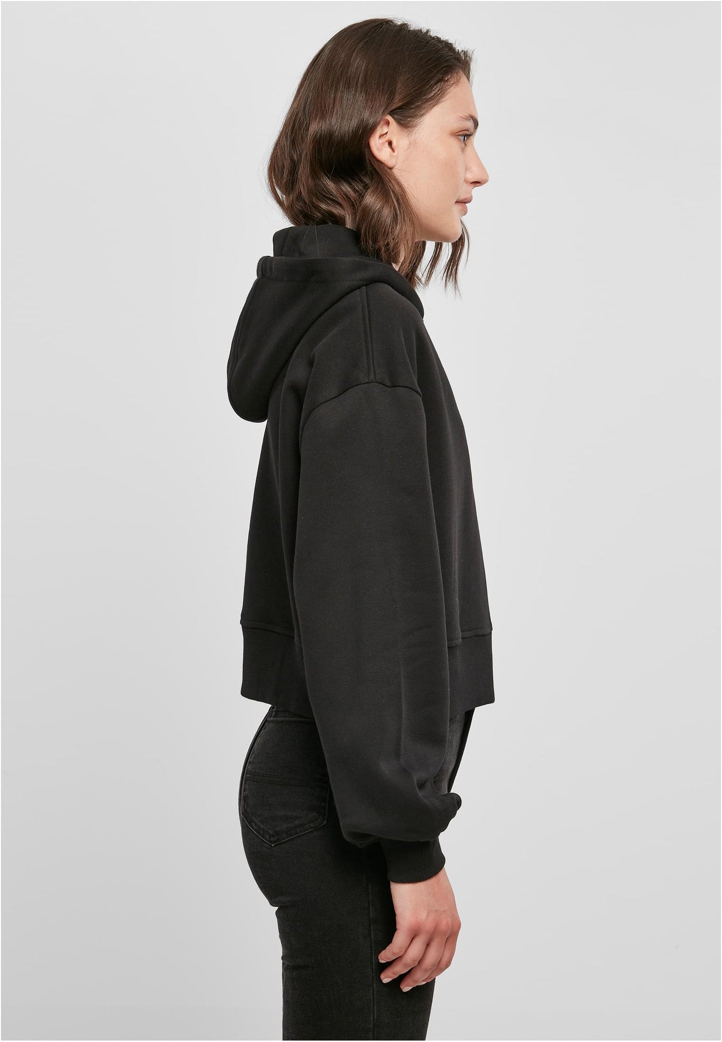 Ladies Short Oversized Zip Jacket