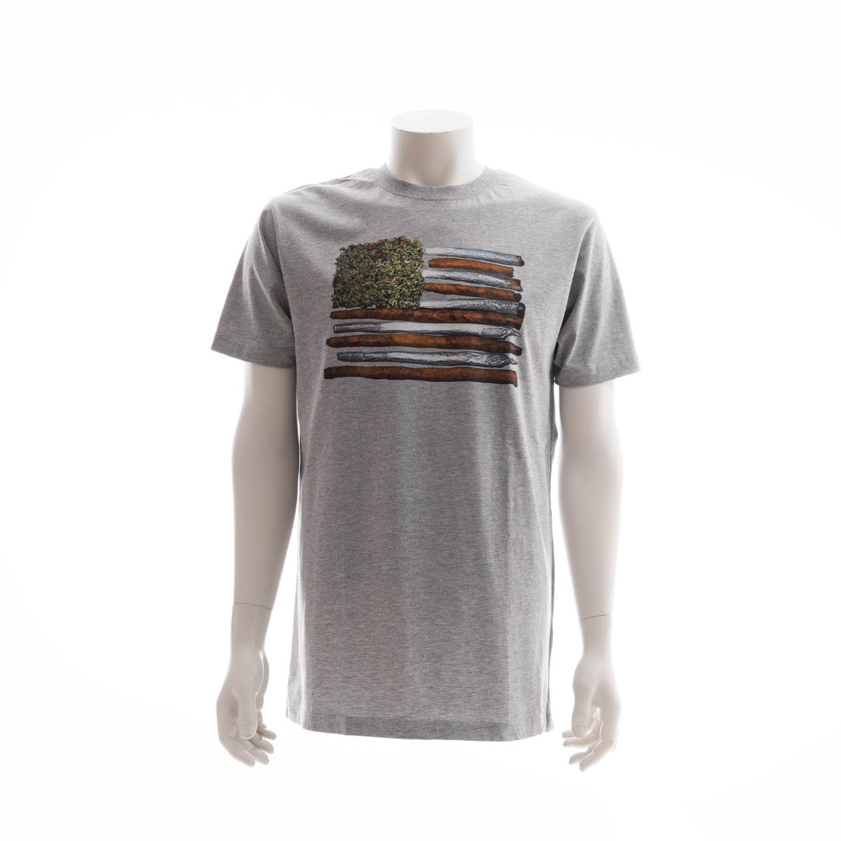 Mister Tee T-Shirt US Flag Blunts grau