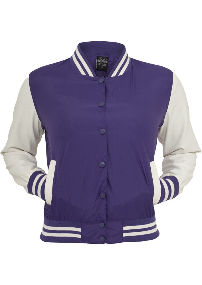 Urban Classics College Jacke lila-weiß