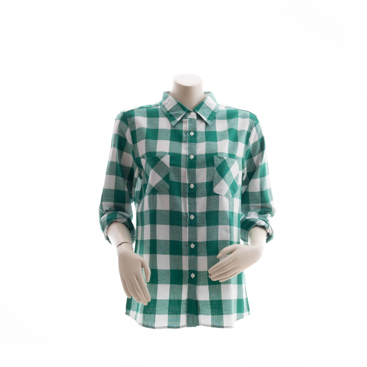 Urban Classics Flanell Hemd grün-weiß