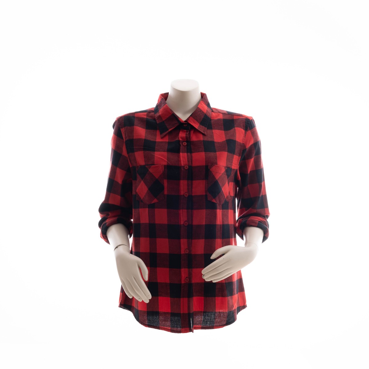 Urban Classics Flanell Hemd schwarz-rot