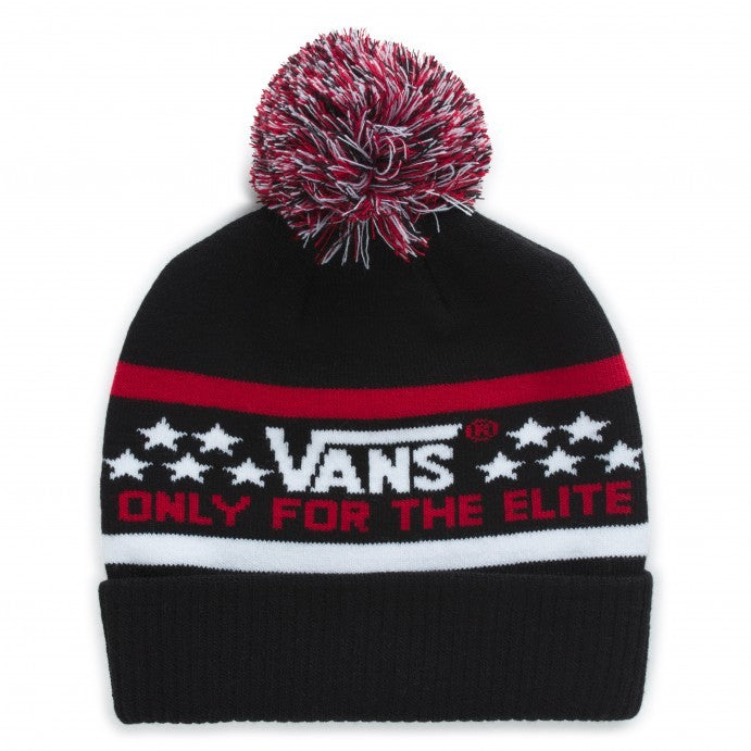 Vans Elite Beanie schwarz-weiß-rot