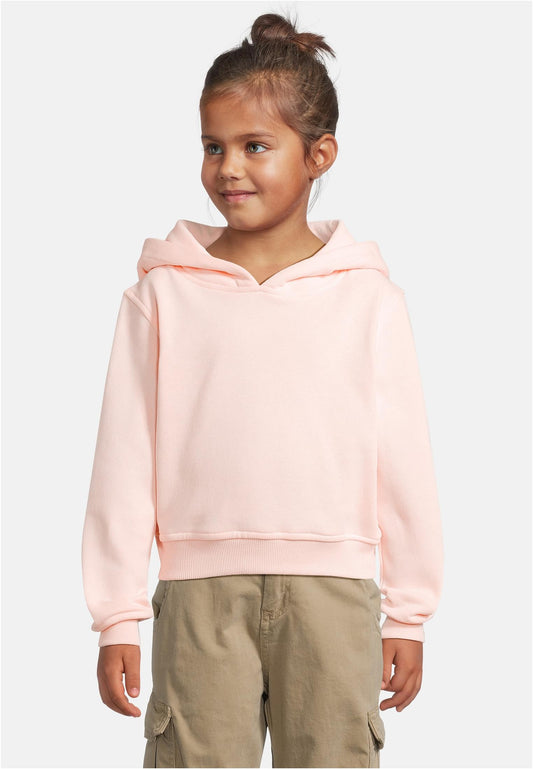 Girls Cropped Sweat Hoody 2 Pack white+pink