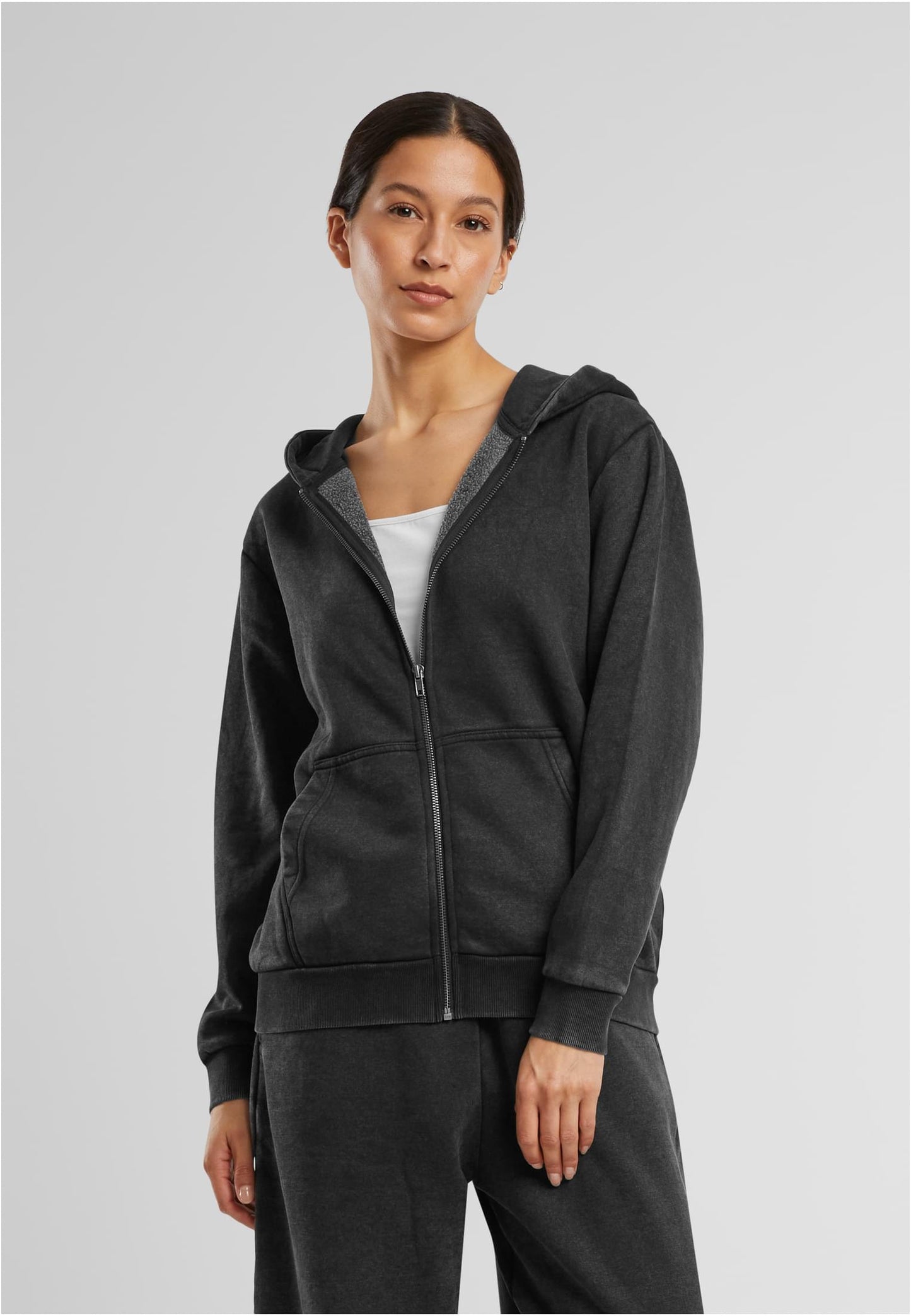Ladies Vintage Heavy Zip Hoody