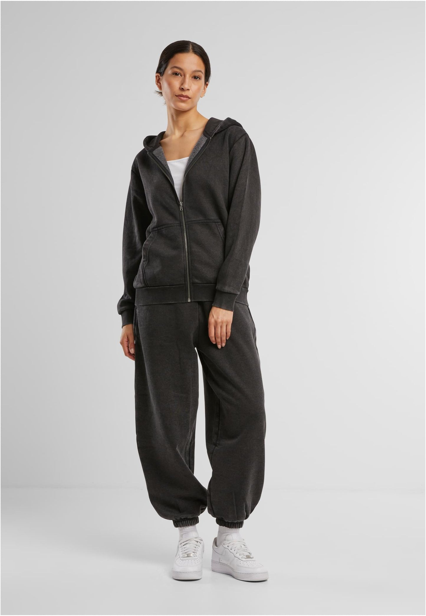 Ladies Vintage Heavy Zip Hoody