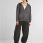 Ladies Vintage Heavy Zip Hoody