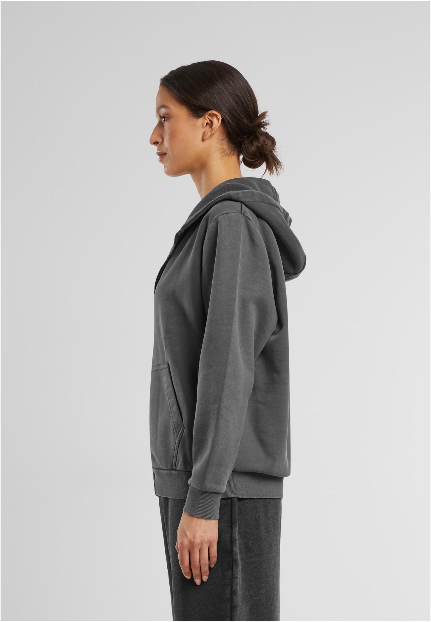 Ladies Vintage Heavy Zip Hoody