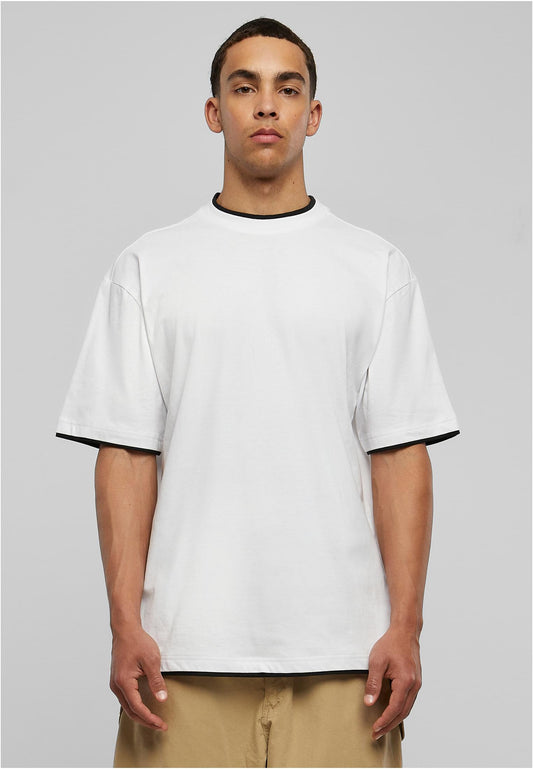 Contrast Tall Tee weiß/schwarz