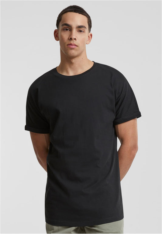 Long Shaped Turnup Tee black