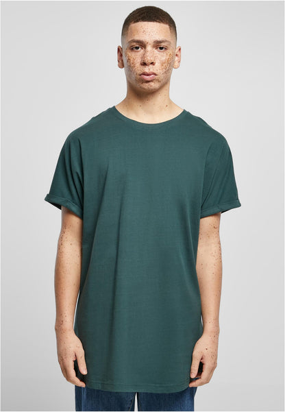 Long Shaped Turnup Tee bottlegreen