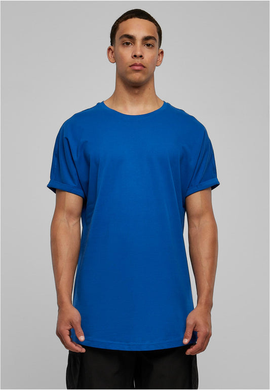 Long Shaped Turnup Tee sporty blue