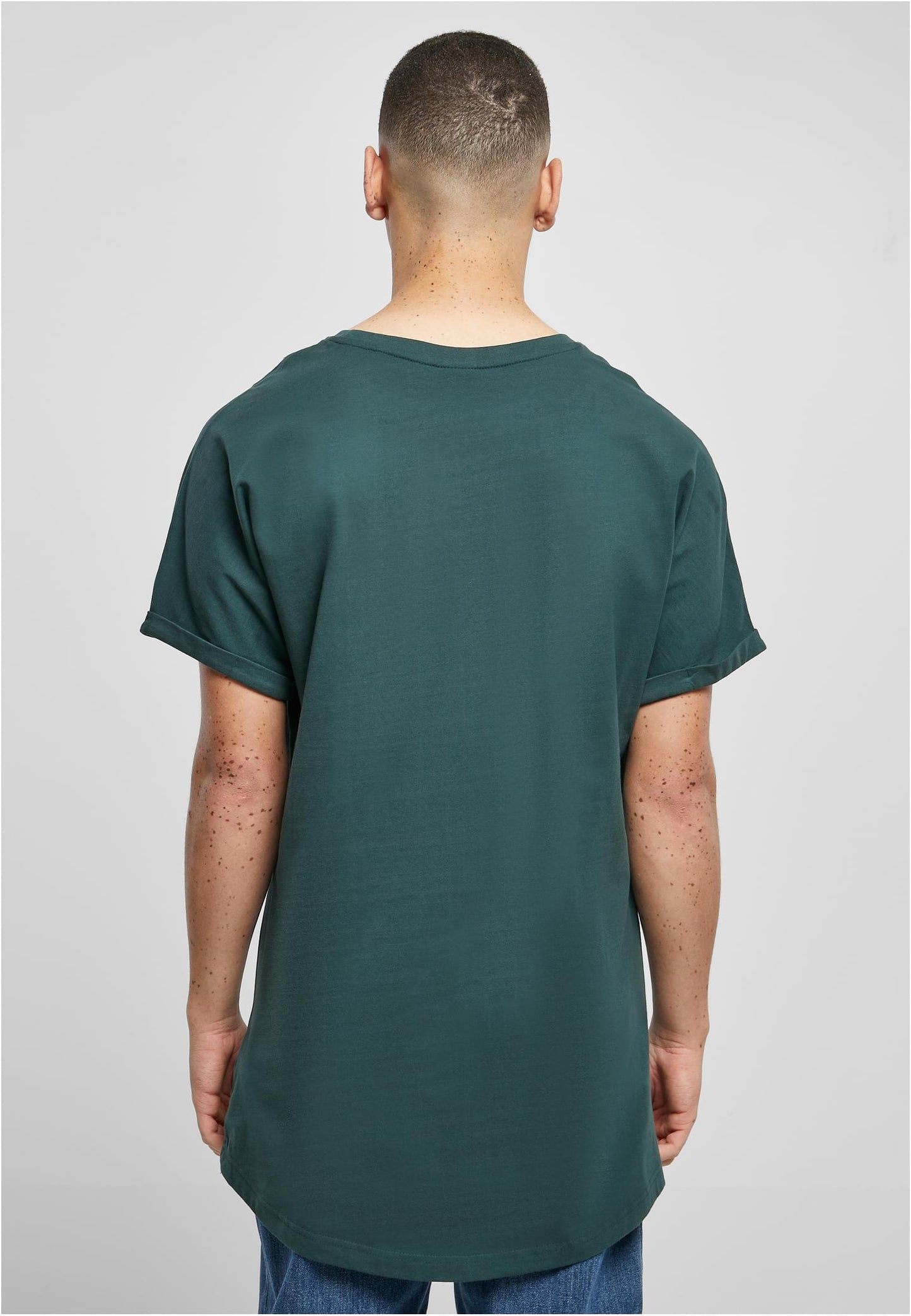 Long Shaped Turnup Tee bottlegreen
