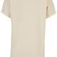 Long Shaped Turnup Tee whitesand
