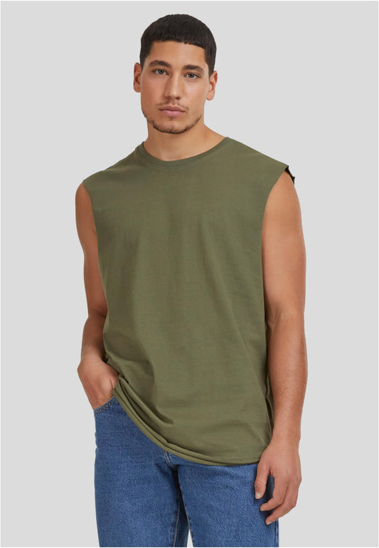 Open Edge Sleeveless Tee olive