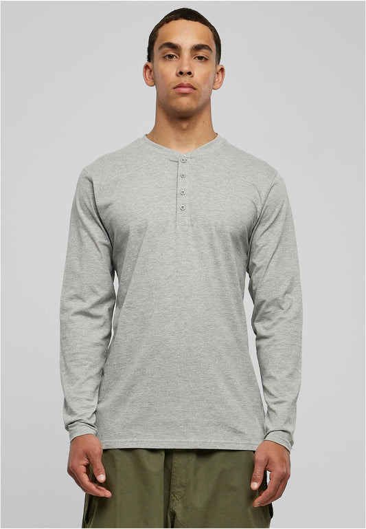 Basic Henley L/S Tee grey
