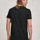 Short Shaped Turn Up Tee black