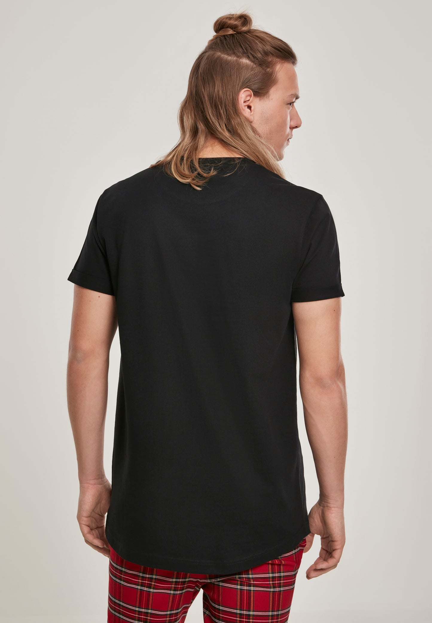 Short Shaped Turn Up Tee black