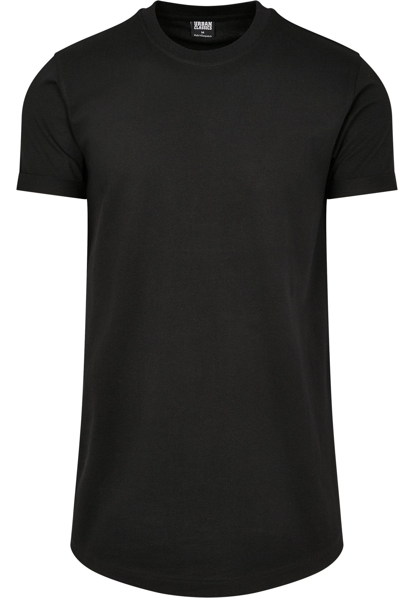 Short Shaped Turn Up Tee black