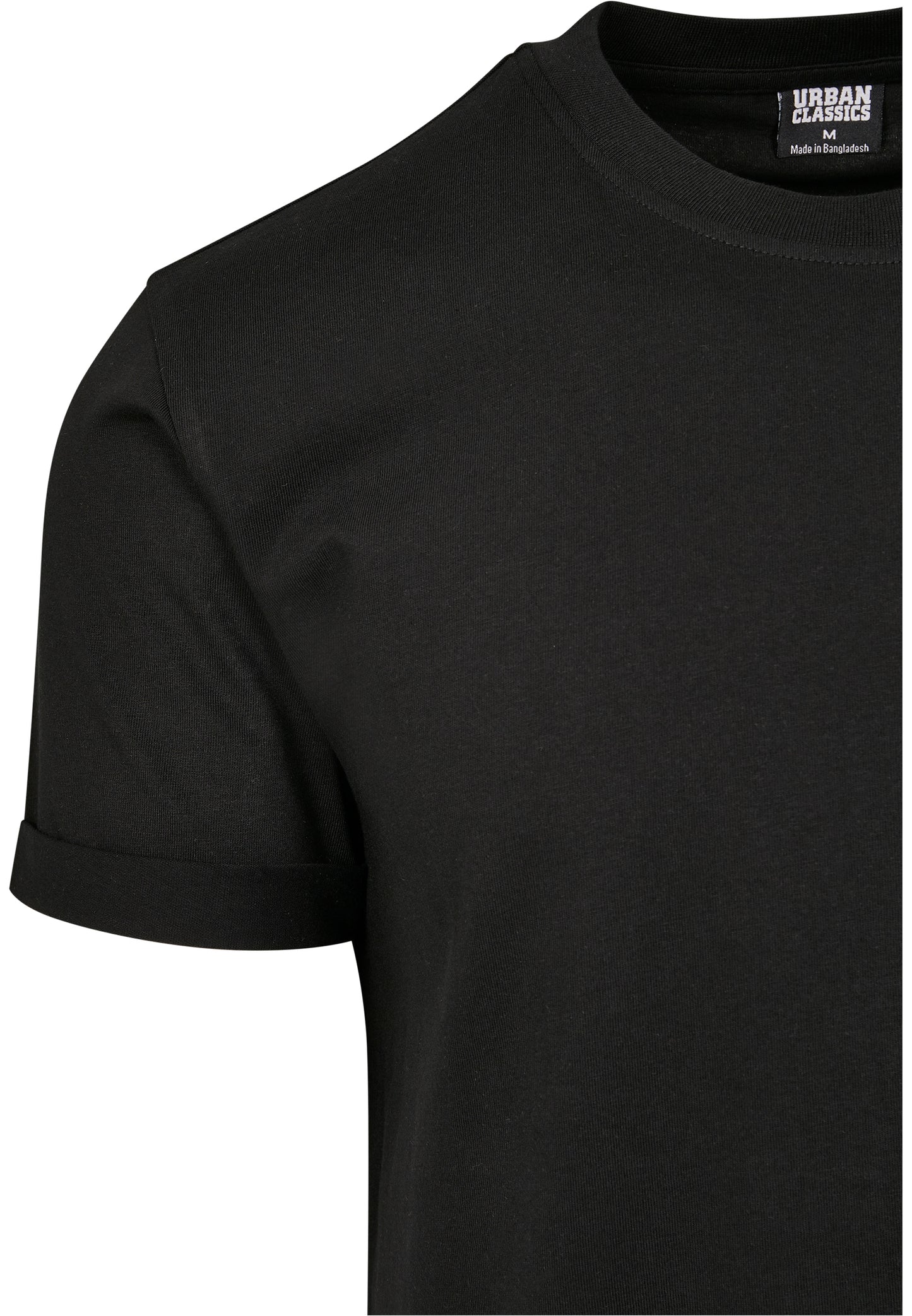 Short Shaped Turn Up Tee black