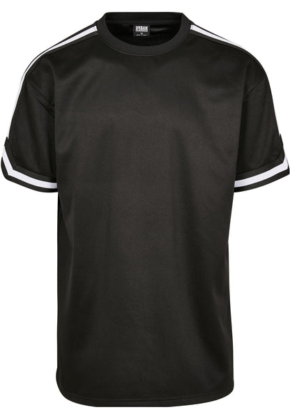 Oversize T-Shirt Stripes Mesh schwarz