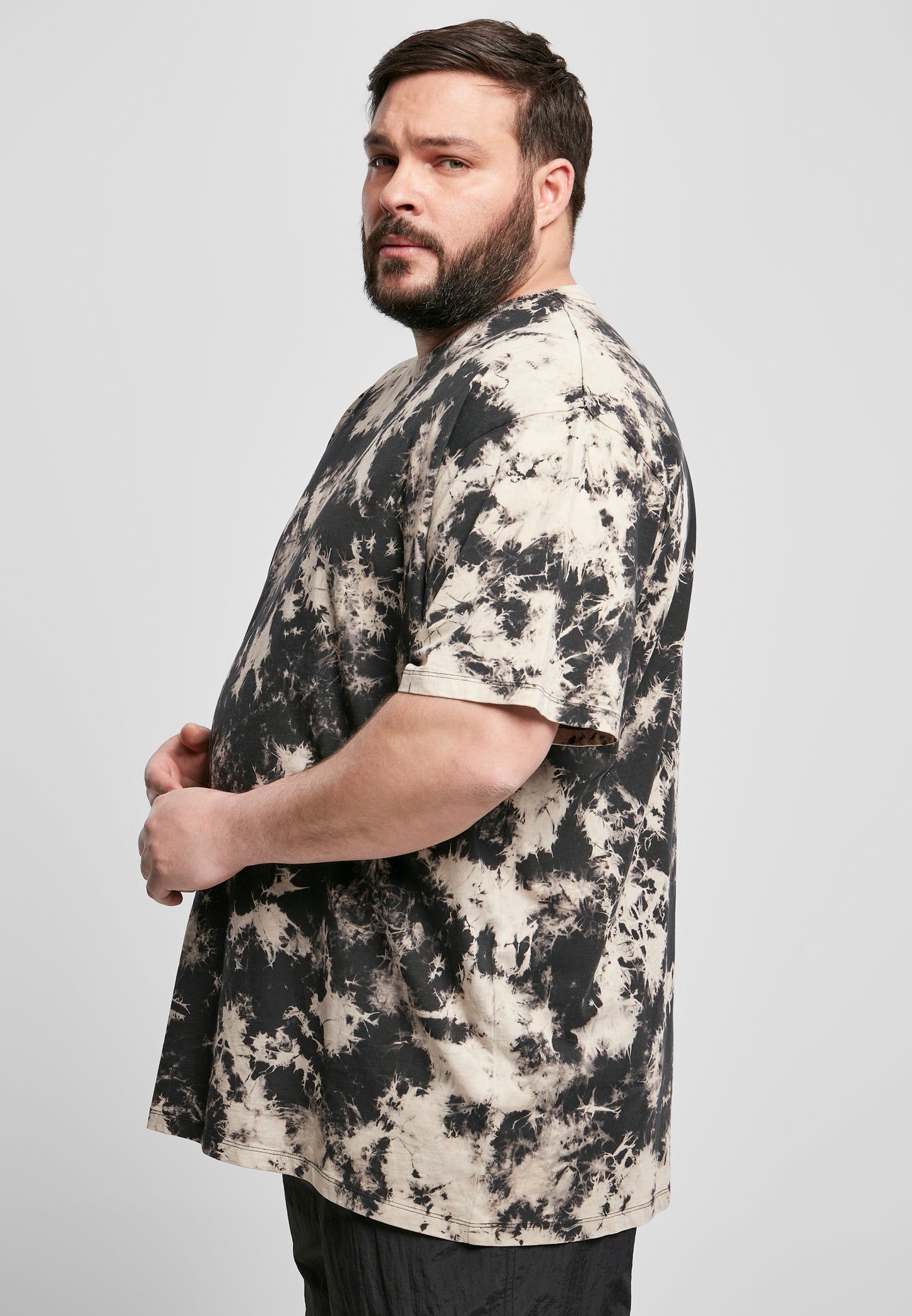Oversize T-Shirt Bleached schwarz