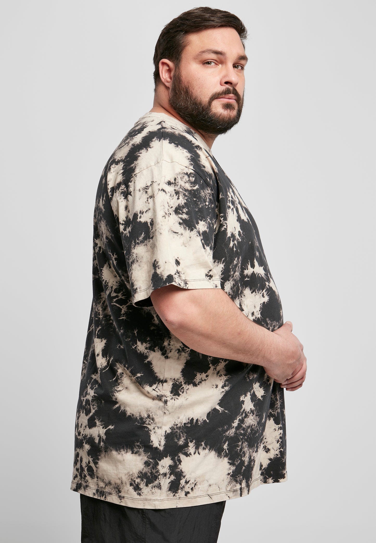 Oversize T-Shirt Bleached schwarz
