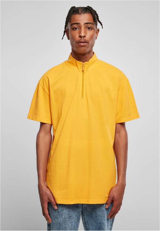 Boxy Zip Pique T-Shirt magicmango