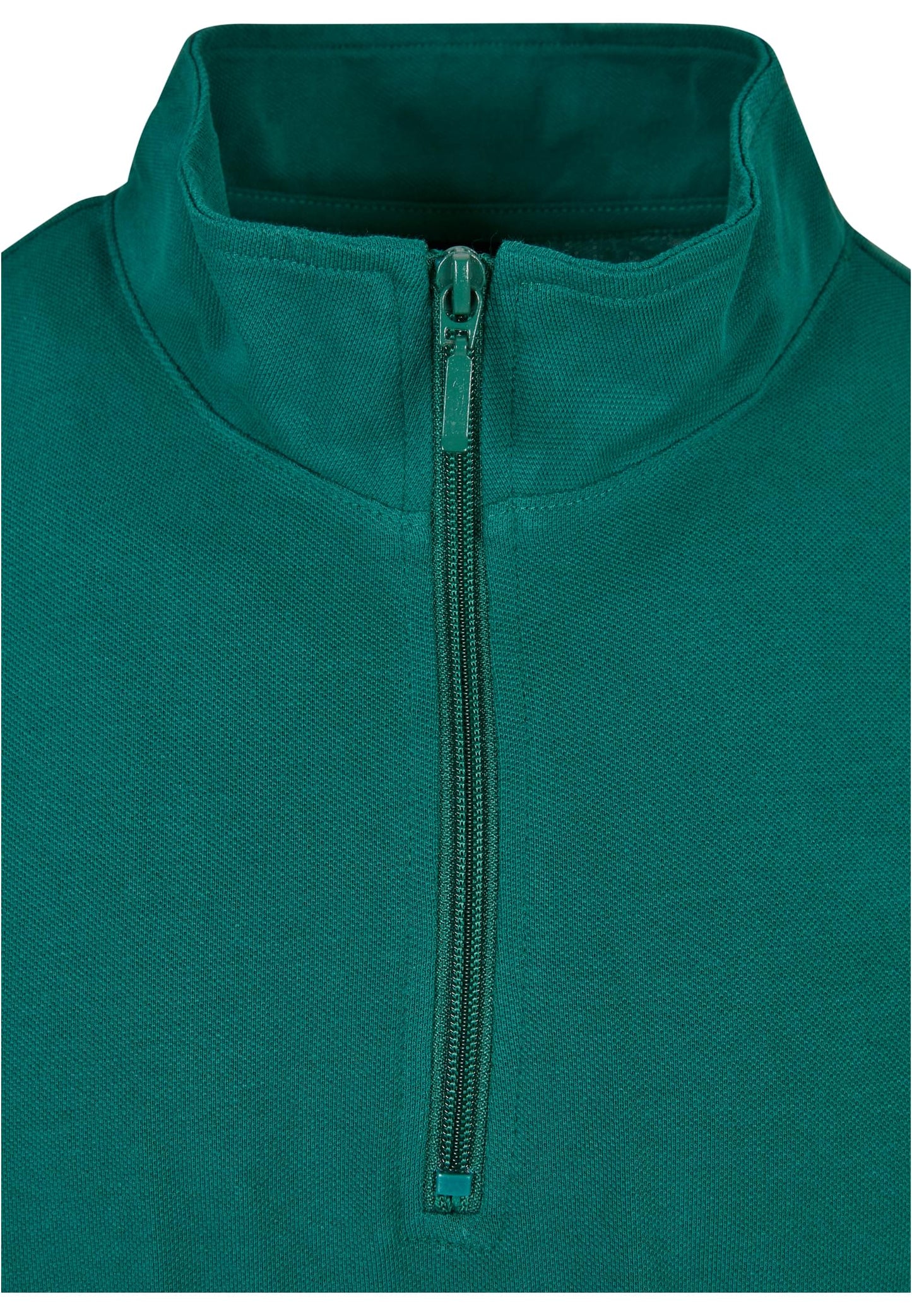 Boxy Zip Pique T-Shirt grün