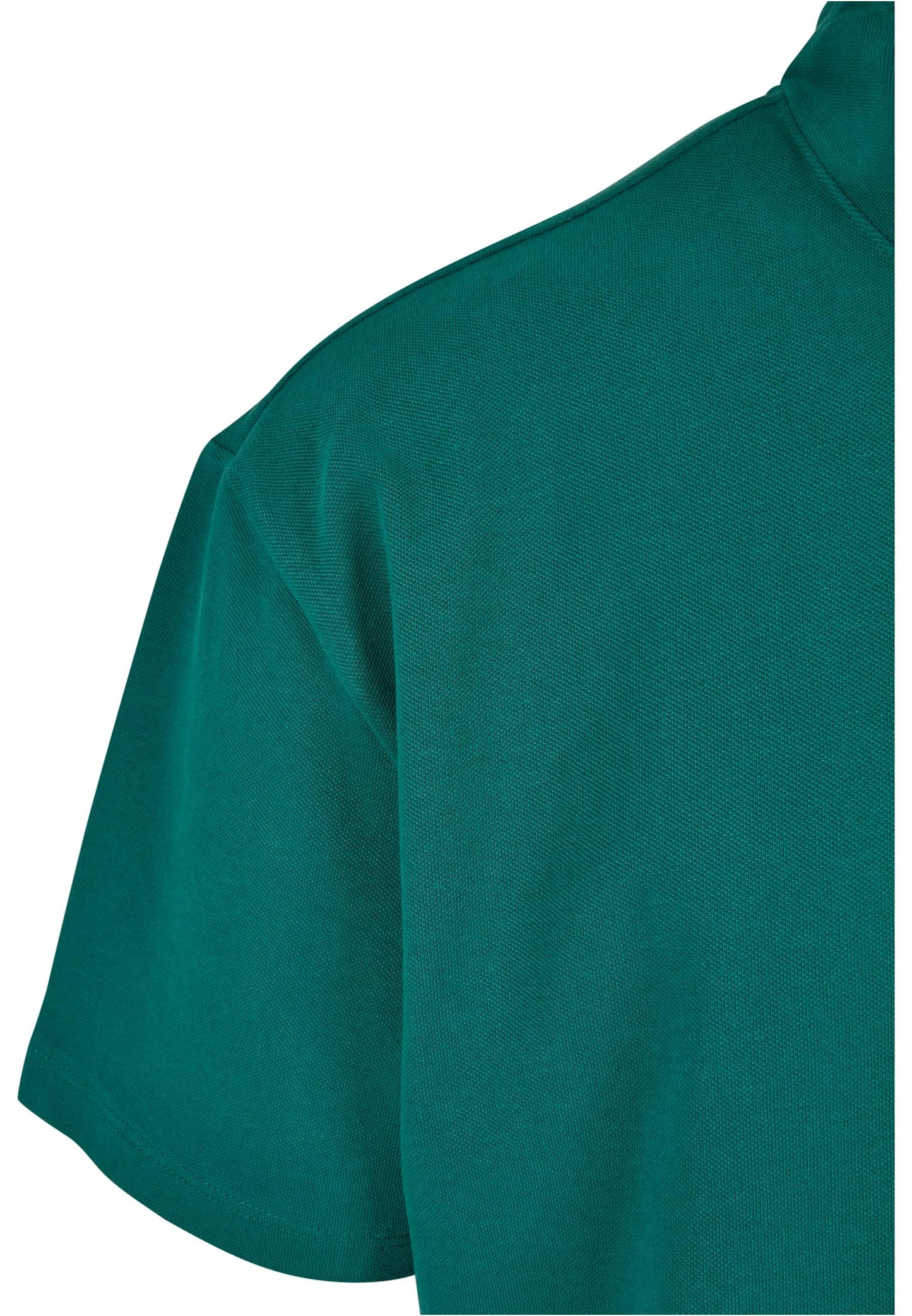 Boxy Zip Pique T-Shirt grün